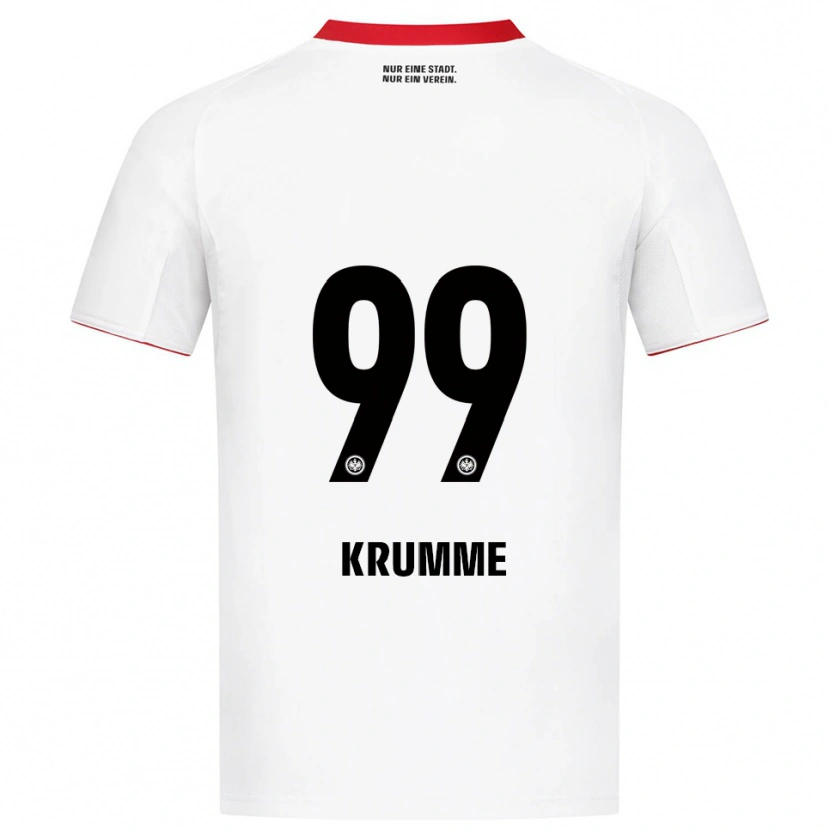 Danxen Hombre Camiseta Janne Krumme #99 Blanco Rojo 2ª Equipación 2025/26 La Camisa