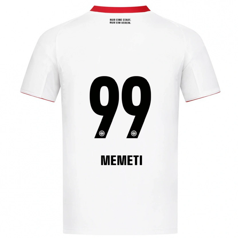 Danxen Hombre Camiseta Ereleta Memeti #99 Blanco Rojo 2ª Equipación 2025/26 La Camisa