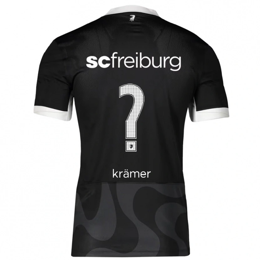 Danxen Hombre Camiseta Jannis Krämer #0 Negro Blanco 2ª Equipación 2025/26 La Camisa