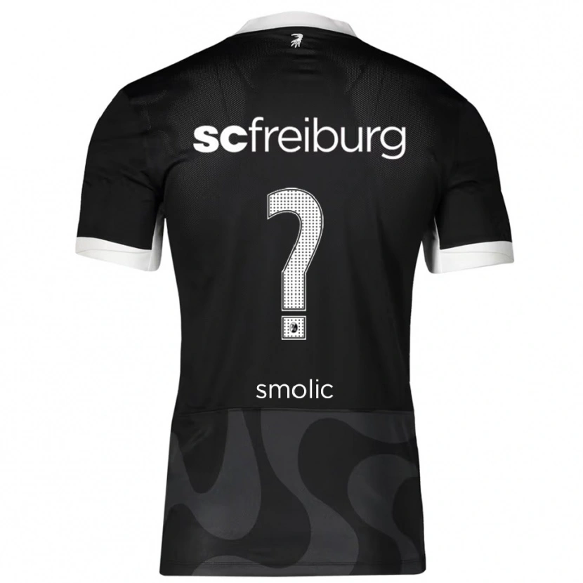 Danxen Hombre Camiseta Milan Smolic #0 Negro Blanco 2ª Equipación 2025/26 La Camisa