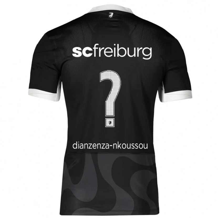 Danxen Hombre Camiseta Chrisdy Dianzenza-Nkoussou #0 Negro Blanco 2ª Equipación 2025/26 La Camisa