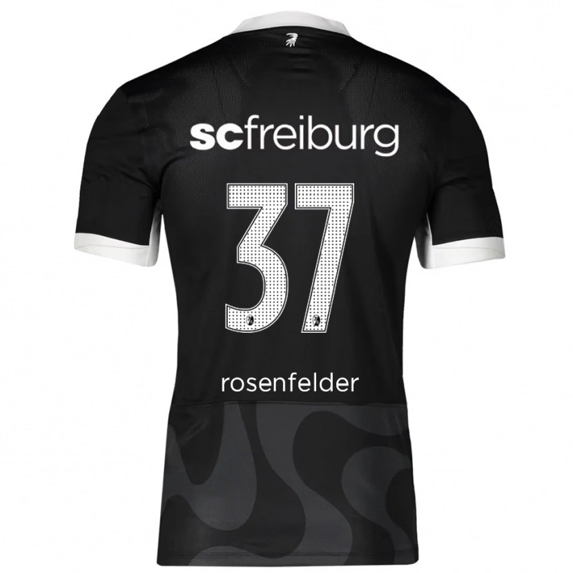 Danxen Hombre Camiseta Max Rosenfelder #37 Negro Blanco 2ª Equipación 2025/26 La Camisa