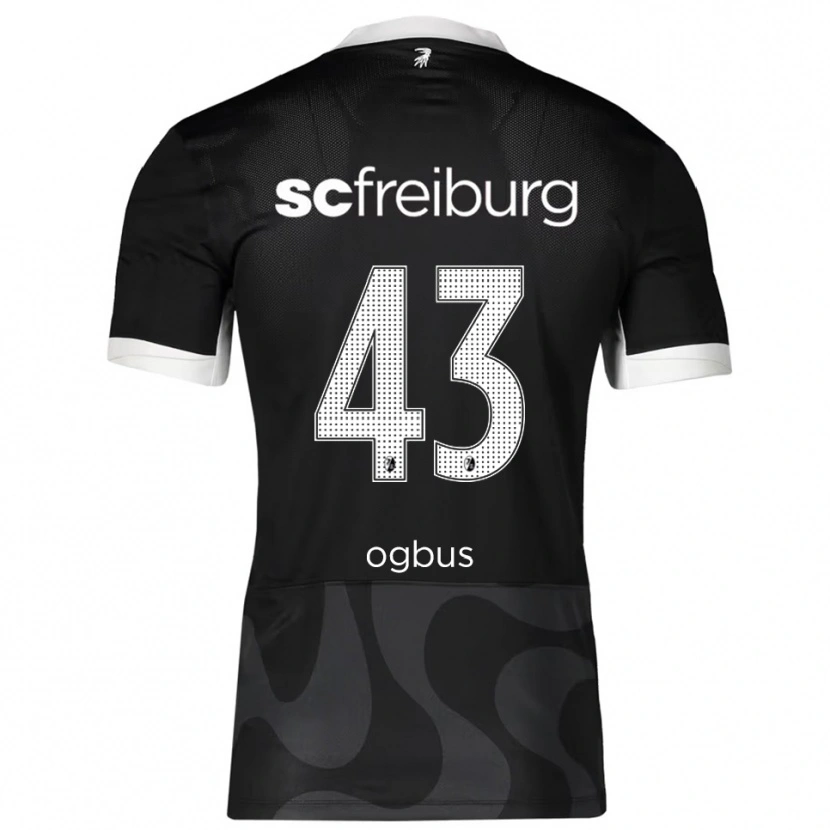 Danxen Hombre Camiseta Bruno Ogbus #43 Negro Blanco 2ª Equipación 2025/26 La Camisa