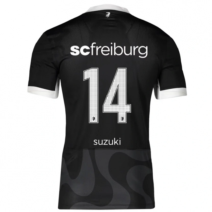Danxen Hombre Camiseta Yuito Suzuki #14 Negro Blanco 2ª Equipación 2025/26 La Camisa
