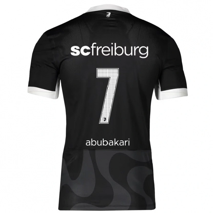 Danxen Hombre Camiseta Stefanos Abubakari #7 Negro Blanco 2ª Equipación 2025/26 La Camisa