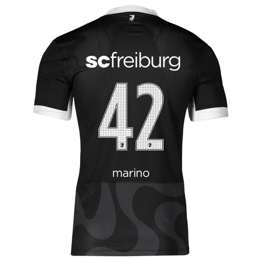 Danxen Hombre Camiseta Luca Marino #42 Negro Blanco 2ª Equipación 2025/26 La Camisa