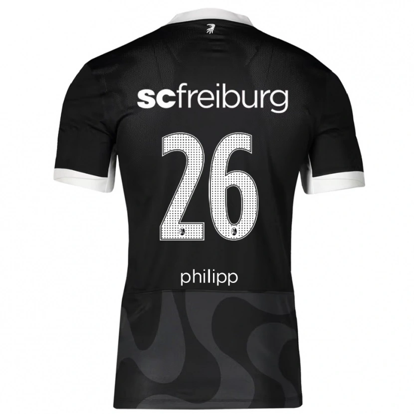 Danxen Hombre Camiseta Maximilian Philipp #26 Negro Blanco 2ª Equipación 2025/26 La Camisa