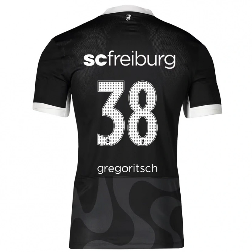 Danxen Hombre Camiseta Michael Gregoritsch #38 Negro Blanco 2ª Equipación 2025/26 La Camisa