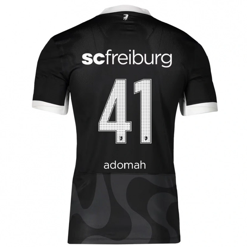 Danxen Hombre Camiseta Bismark Adomah #41 Negro Blanco 2ª Equipación 2025/26 La Camisa