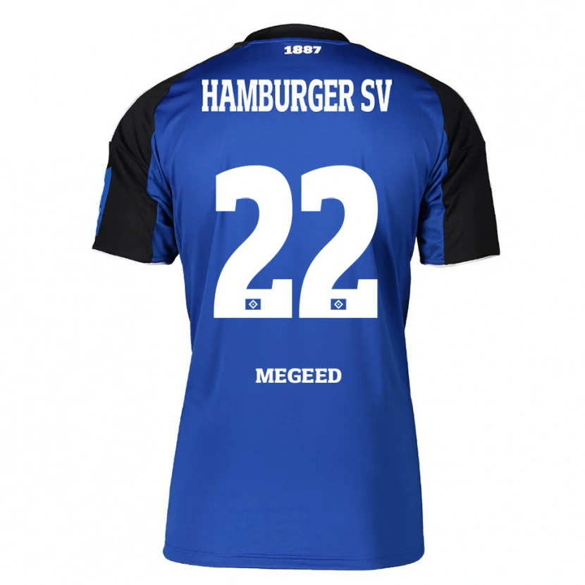 Danxen Hombre Camiseta Omar Megeed #22 Azul Negro 2ª Equipación 2025/26 La Camisa