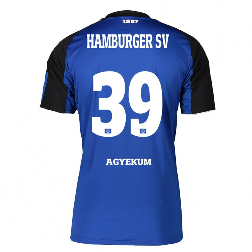 Danxen Hombre Camiseta Joel Agyekum #39 Azul Negro 2ª Equipación 2025/26 La Camisa