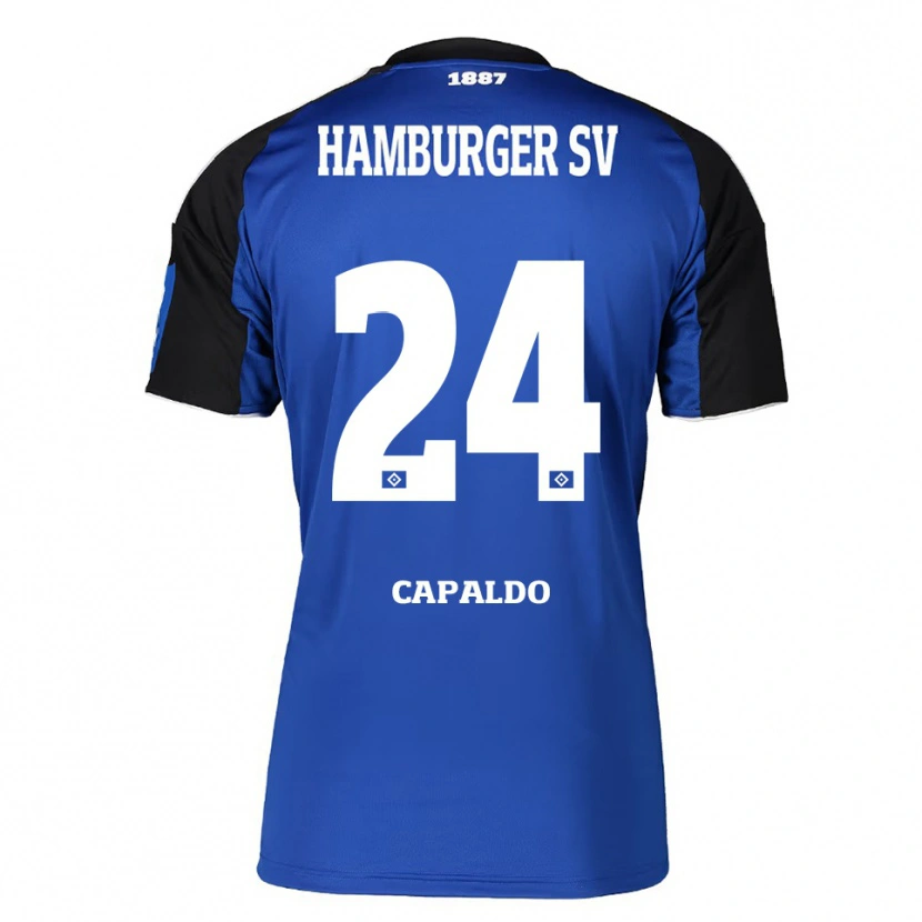 Danxen Hombre Camiseta Nicolás Capaldo #24 Azul Negro 2ª Equipación 2025/26 La Camisa