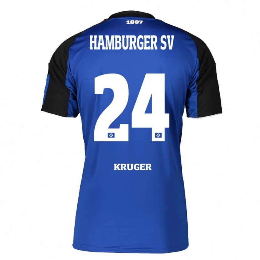 Danxen Hombre Camiseta Artur Krüger #24 Azul Negro 2ª Equipación 2025/26 La Camisa