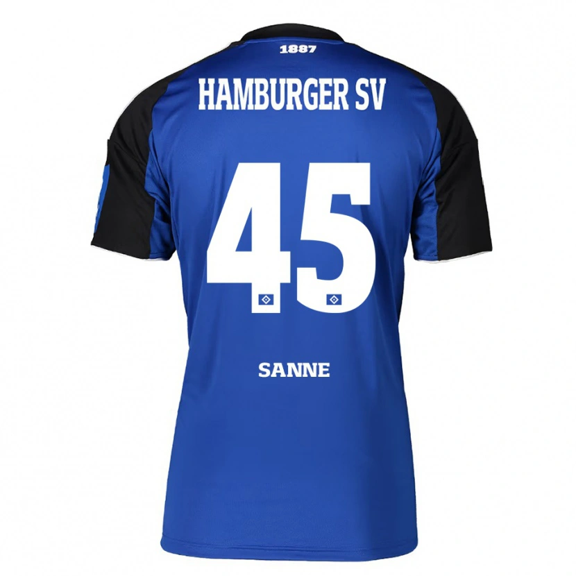 Danxen Hombre Camiseta Tom Sanne #45 Azul Negro 2ª Equipación 2025/26 La Camisa