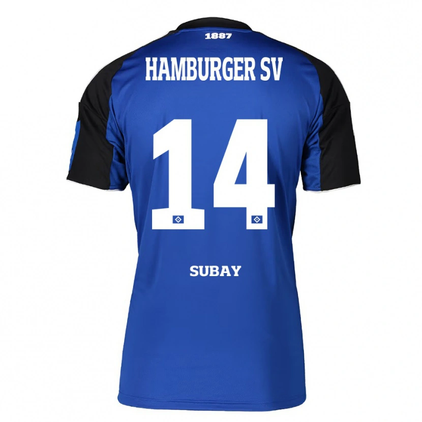 Danxen Hombre Camiseta Okan Özer Subay #14 Azul Negro 2ª Equipación 2025/26 La Camisa