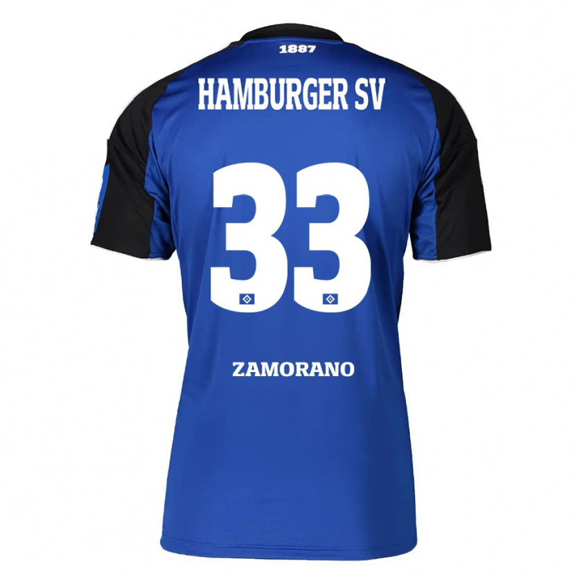 Danxen Hombre Camiseta Jolina Zamorano #33 Azul Negro 2ª Equipación 2025/26 La Camisa