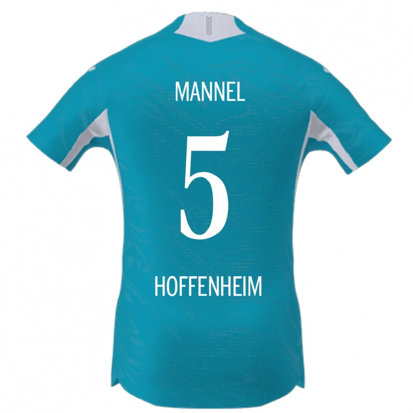 Danxen Hombre Camiseta Bixente Mannel #5 Azul Cielo 2ª Equipación 2025/26 La Camisa