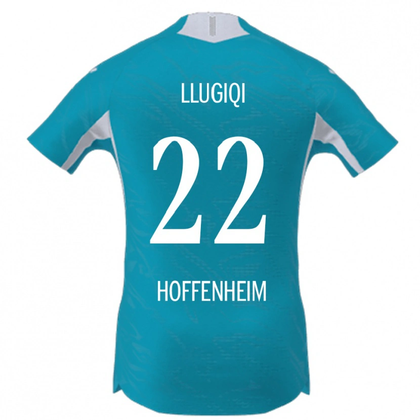 Danxen Hombre Camiseta Arian Llugiqi #22 Azul Cielo 2ª Equipación 2025/26 La Camisa