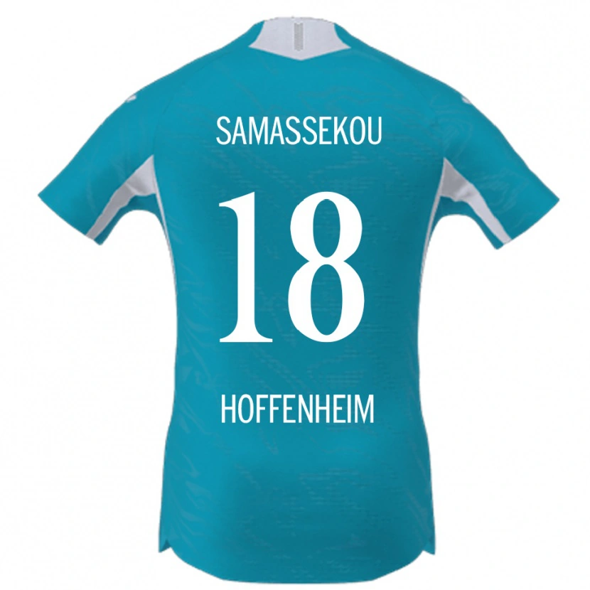 Danxen Hombre Camiseta Diadié Samassékou #18 Azul Cielo 2ª Equipación 2025/26 La Camisa