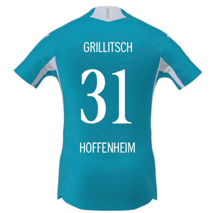 Danxen Hombre Camiseta Florian Grillitsch #31 Azul Cielo 2ª Equipación 2025/26 La Camisa