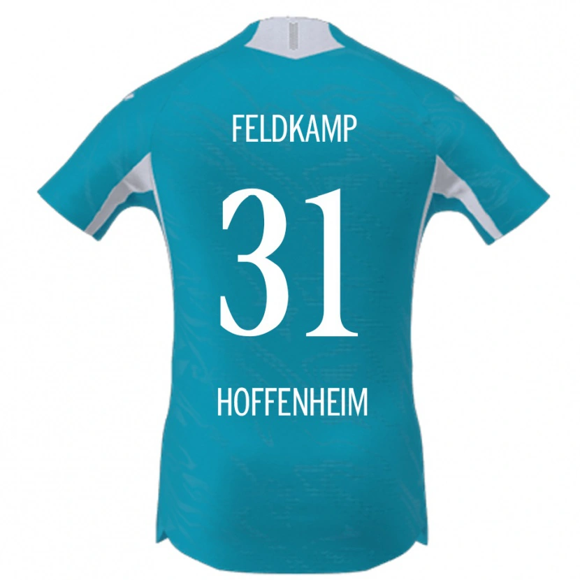 Danxen Hombre Camiseta Jana Feldkamp #31 Azul Cielo 2ª Equipación 2025/26 La Camisa