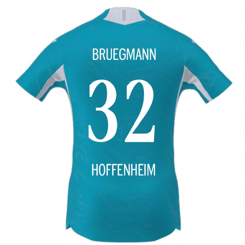 Danxen Hombre Camiseta Lukas Bruegmann #32 Azul Cielo 2ª Equipación 2025/26 La Camisa