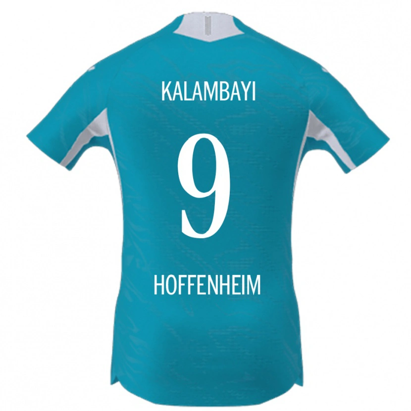 Danxen Hombre Camiseta Simon Kalambayi #9 Azul Cielo 2ª Equipación 2025/26 La Camisa