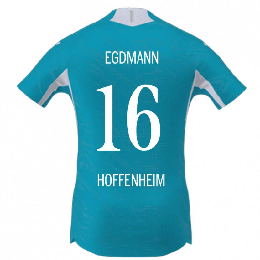 Danxen Hombre Camiseta Mika Egdmann #16 Azul Cielo 2ª Equipación 2025/26 La Camisa