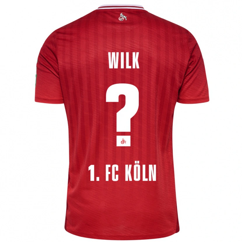 Danxen Hombre Camiseta Emil Wilk #0 Rojo Blanco 2ª Equipación 2025/26 La Camisa