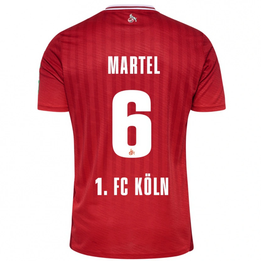 Danxen Hombre Camiseta Eric Martel #6 Rojo Blanco 2ª Equipación 2025/26 La Camisa