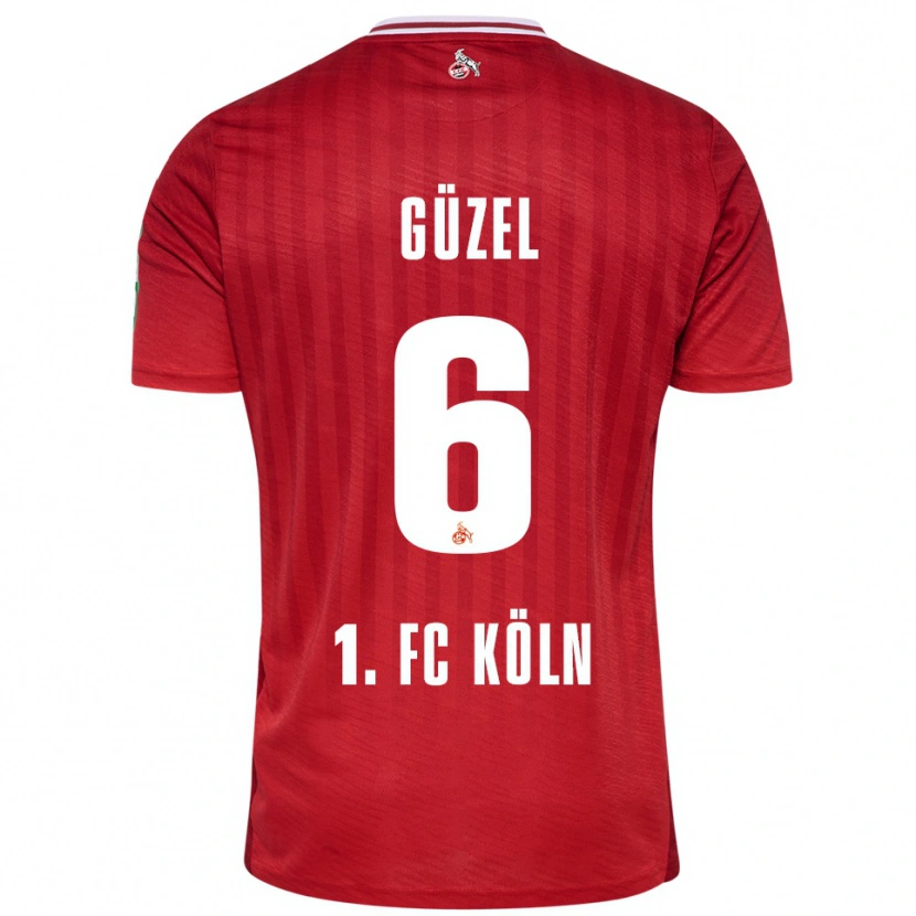 Danxen Hombre Camiseta Arian Güzel #6 Rojo Blanco 2ª Equipación 2025/26 La Camisa
