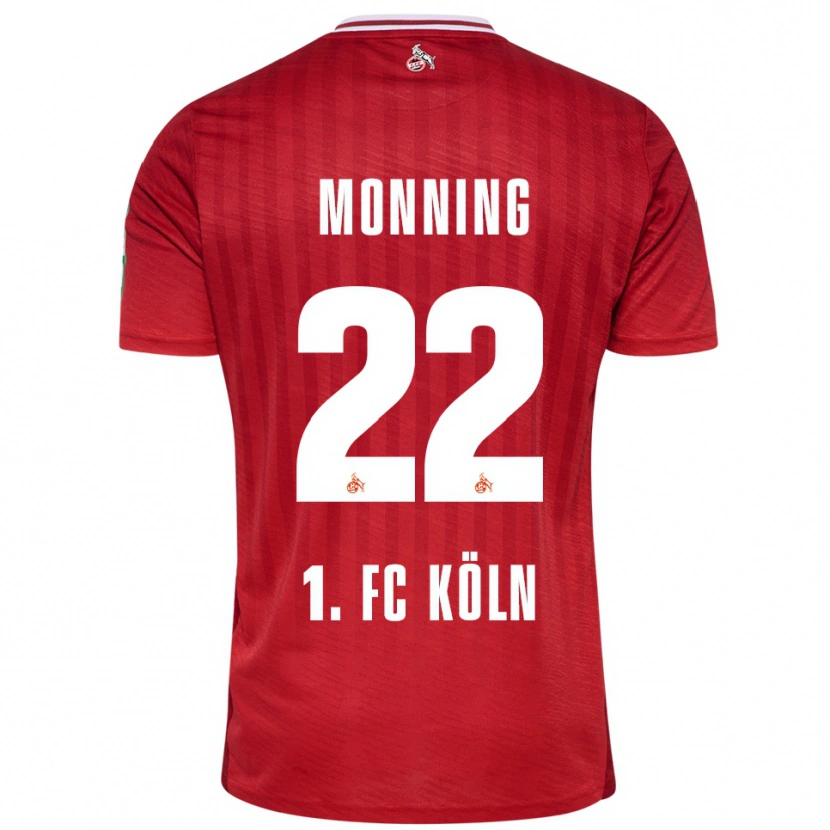 Danxen Hombre Camiseta Marlon Monning #22 Rojo Blanco 2ª Equipación 2025/26 La Camisa