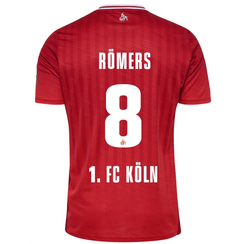 Danxen Hombre Camiseta Arian Römers #8 Rojo Blanco 2ª Equipación 2025/26 La Camisa
