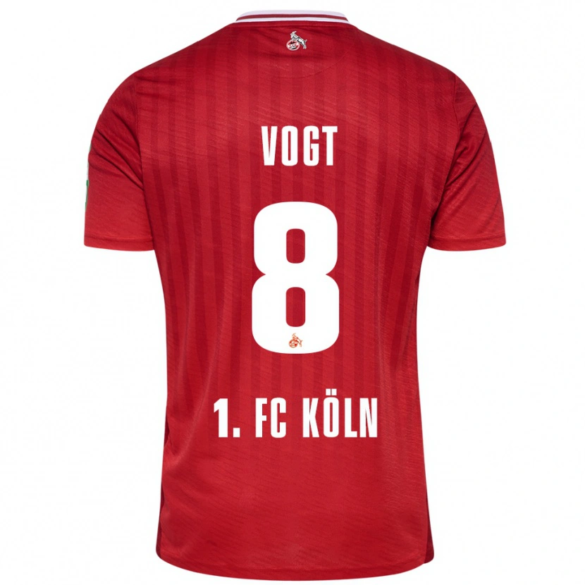 Danxen Hombre Camiseta Laura Vogt #8 Rojo Blanco 2ª Equipación 2025/26 La Camisa