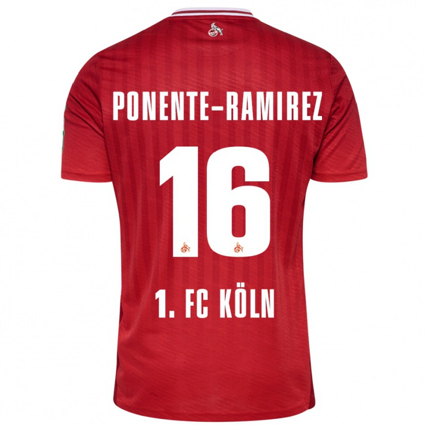 Danxen Hombre Camiseta Jason Ponente-Ramirez #16 Rojo Blanco 2ª Equipación 2025/26 La Camisa