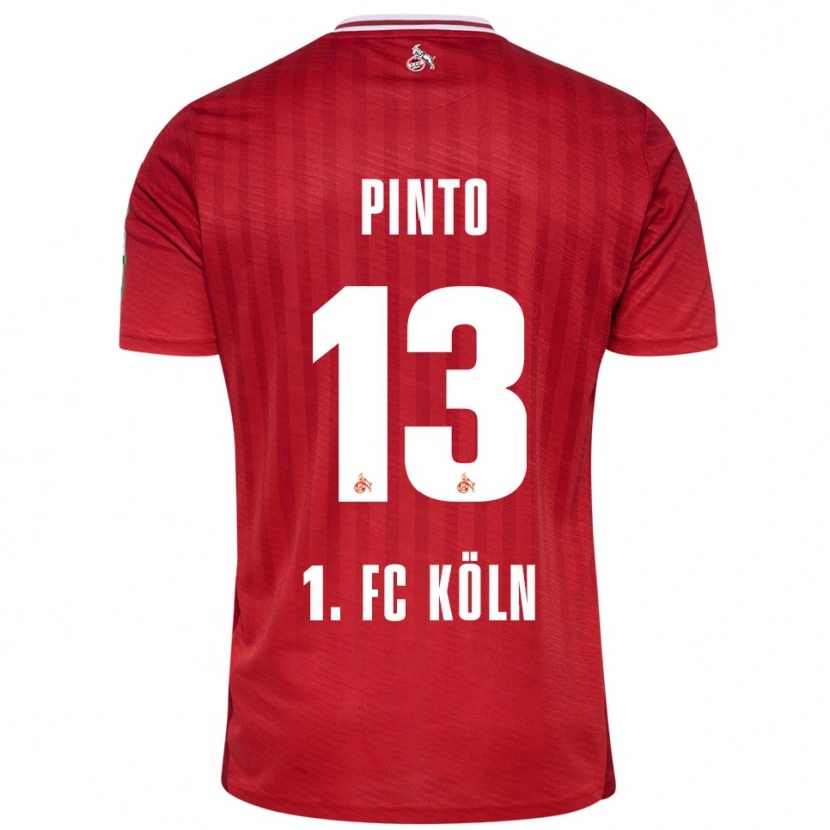 Danxen Hombre Camiseta João Pinto #13 Rojo Blanco 2ª Equipación 2025/26 La Camisa