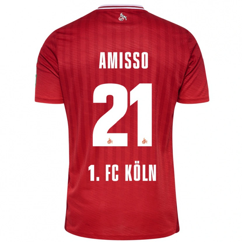 Danxen Hombre Camiseta Gabriel Amisso #21 Rojo Blanco 2ª Equipación 2025/26 La Camisa