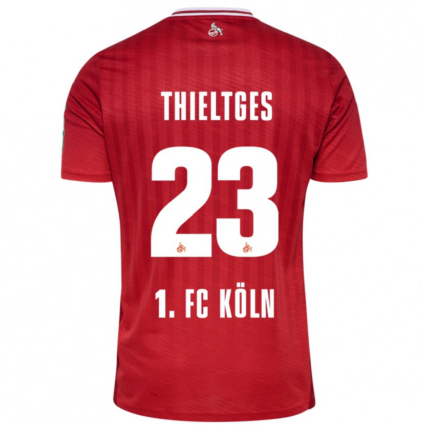 Danxen Hombre Camiseta Phil Thieltges #23 Rojo Blanco 2ª Equipación 2025/26 La Camisa