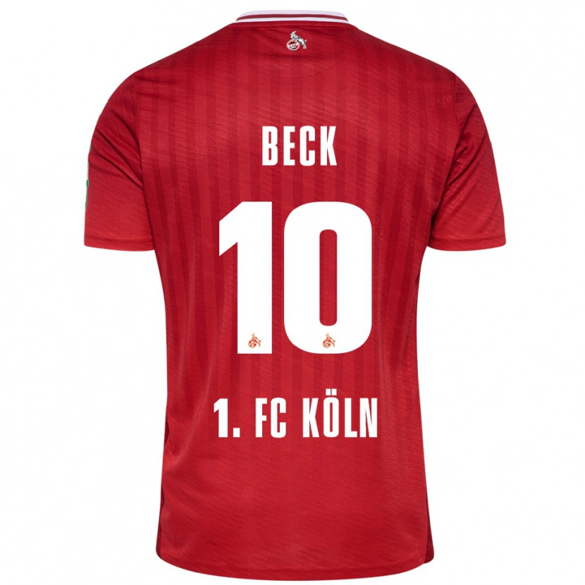 Danxen Hombre Camiseta Sharon Beck #10 Rojo Blanco 2ª Equipación 2025/26 La Camisa