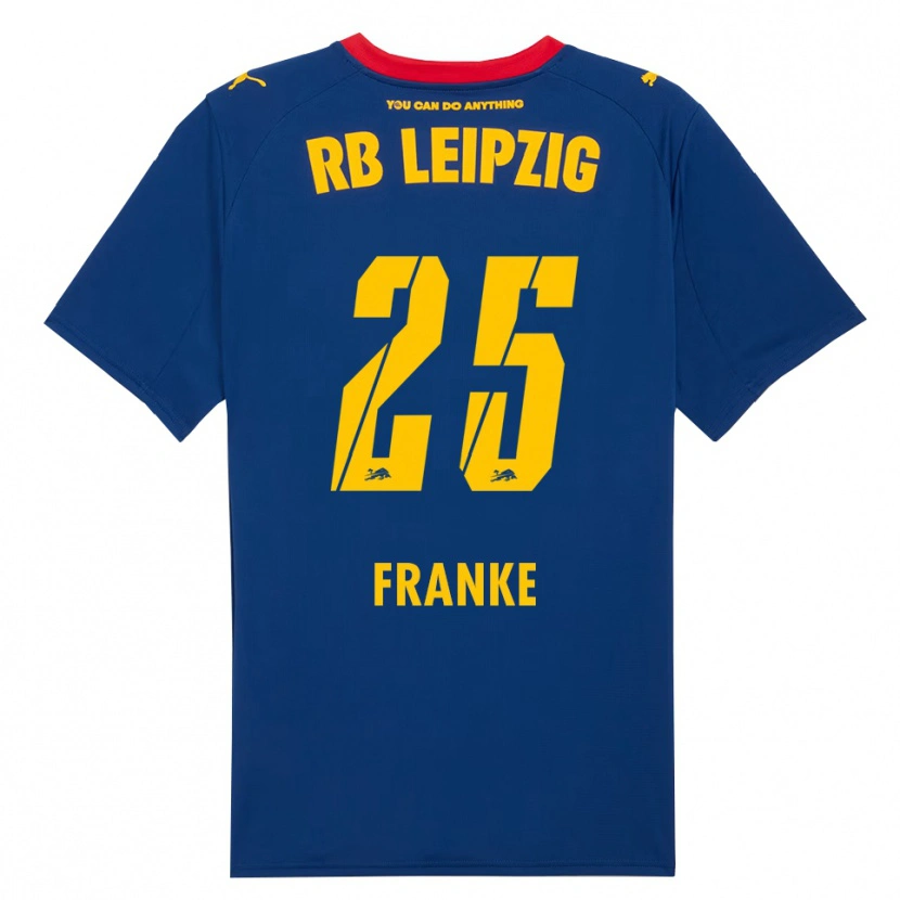 Danxen Hombre Camiseta Lenny Franke #25 Marino Rojo 2ª Equipación 2025/26 La Camisa