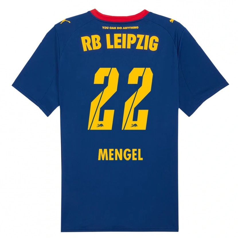 Danxen Hombre Camiseta Luca Mengel #22 Marino Rojo 2ª Equipación 2025/26 La Camisa
