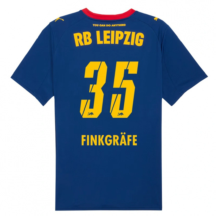 Danxen Hombre Camiseta Max Finkgräfe #35 Marino Rojo 2ª Equipación 2025/26 La Camisa