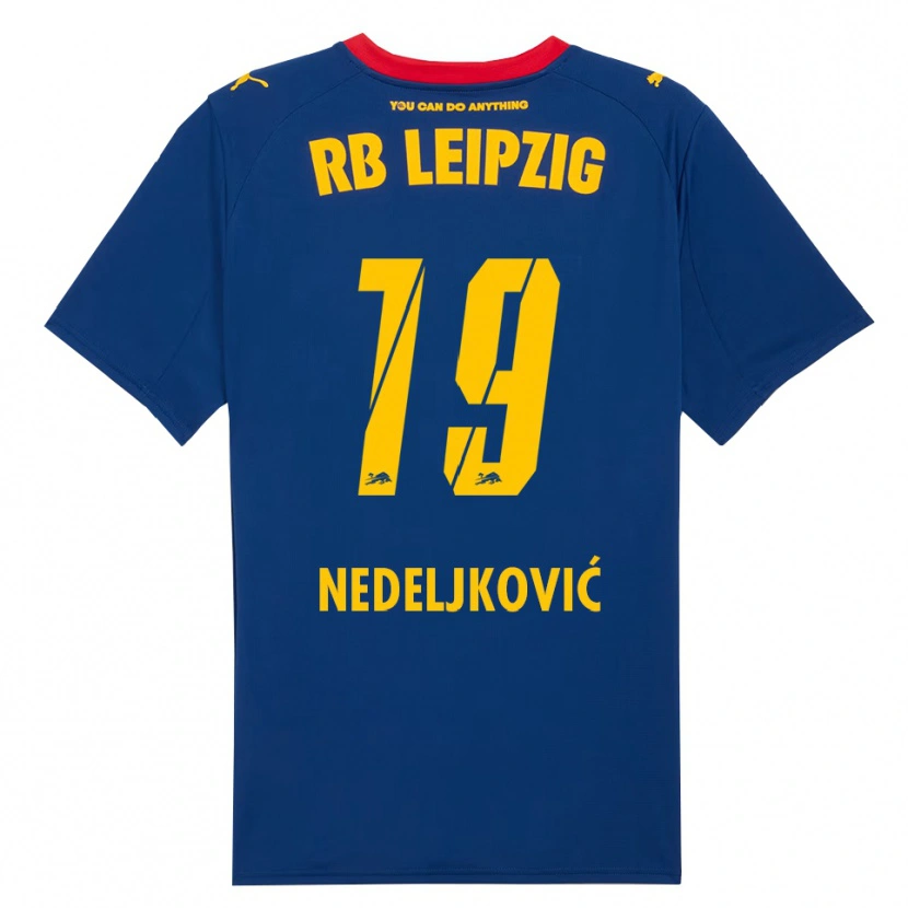 Danxen Hombre Camiseta Kosta Nedeljkovic #19 Marino Rojo 2ª Equipación 2025/26 La Camisa