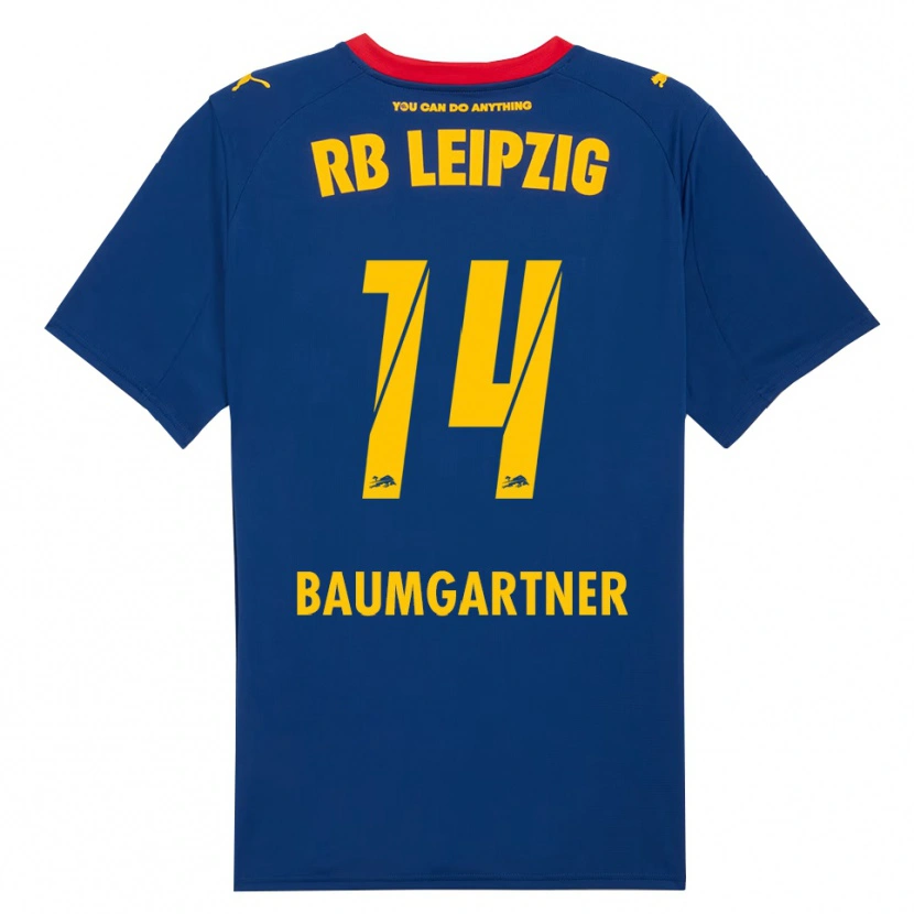 Danxen Hombre Camiseta Christoph Baumgartner #14 Marino Rojo 2ª Equipación 2025/26 La Camisa