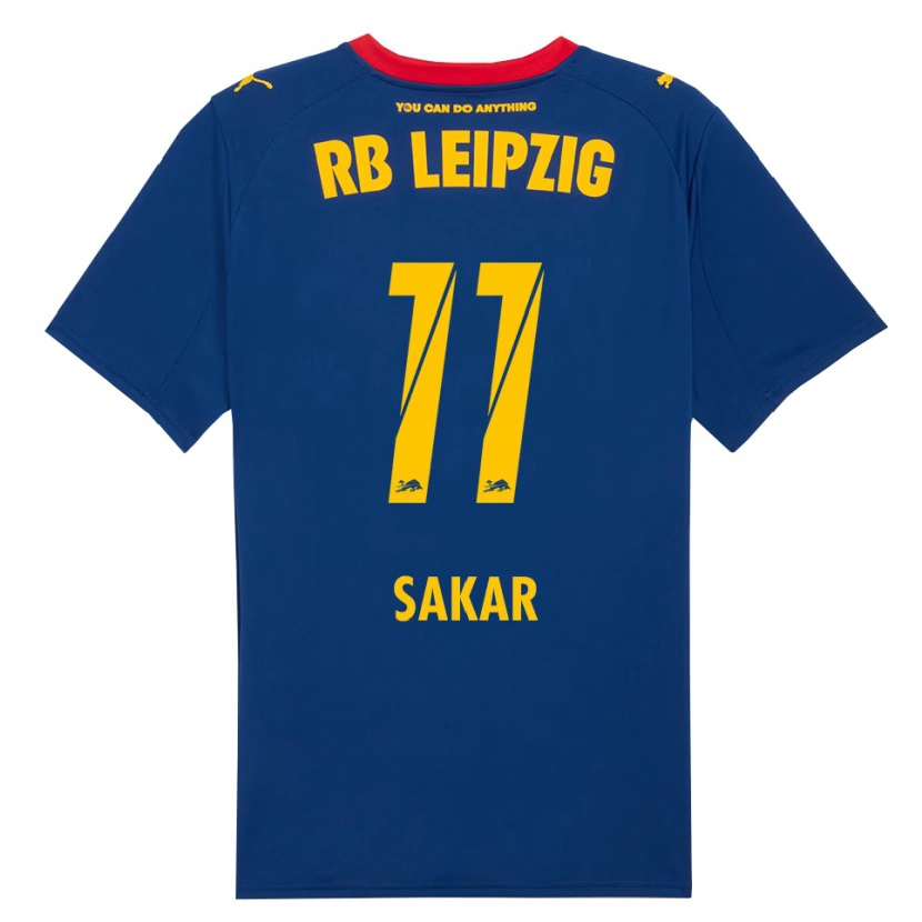 Danxen Hombre Camiseta Faik Sakar #11 Marino Rojo 2ª Equipación 2025/26 La Camisa