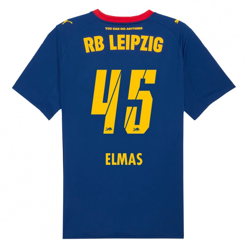 Danxen Hombre Camiseta Eljif Elmas #45 Marino Rojo 2ª Equipación 2025/26 La Camisa