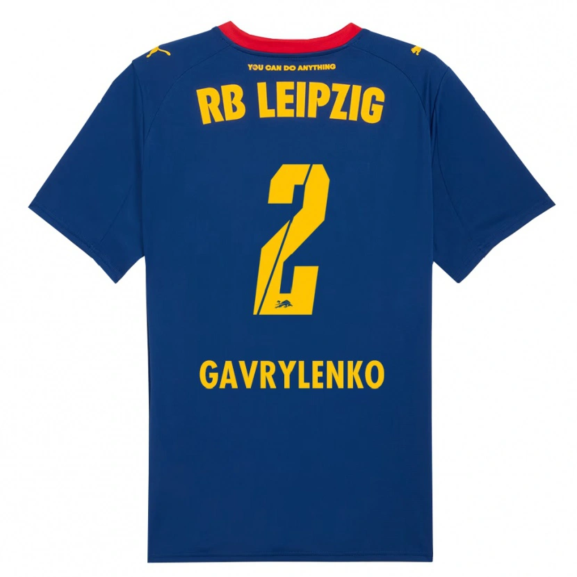 Danxen Hombre Camiseta Oleksandr Gavrylenko #2 Marino Rojo 2ª Equipación 2025/26 La Camisa