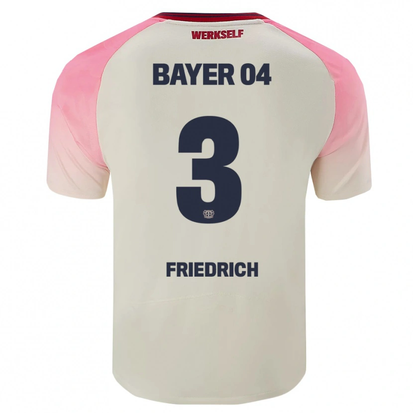 Danxen Hombre Camiseta Melissa Friedrich #3 Rosa Blanquecino 2ª Equipación 2025/26 La Camisa