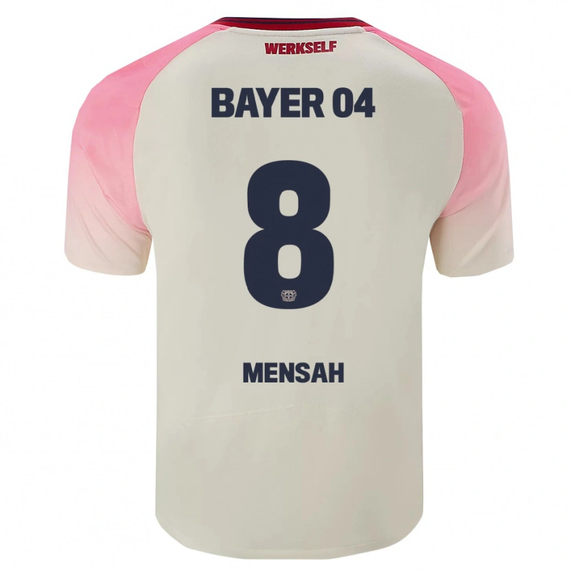 Danxen Hombre Camiseta Naba Mensah #8 Rosa Blanquecino 2ª Equipación 2025/26 La Camisa