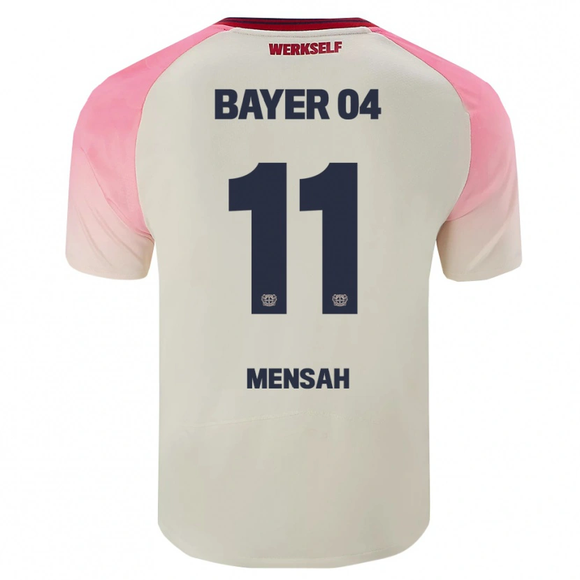 Danxen Hombre Camiseta Jeremiah Mensah #11 Rosa Blanquecino 2ª Equipación 2025/26 La Camisa